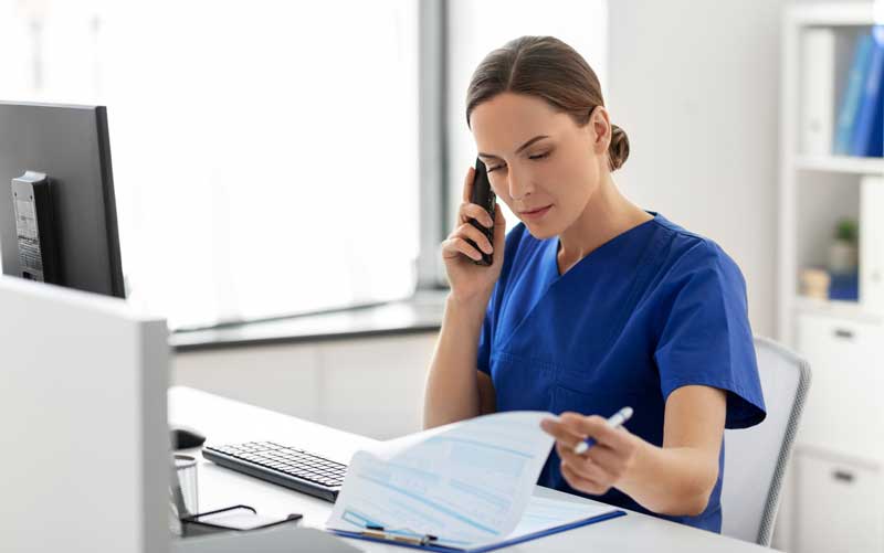 Telephone triage assisting patients