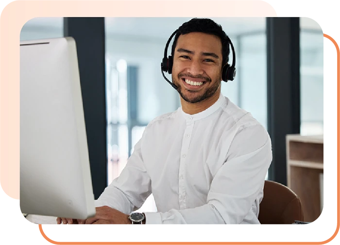 Behavioral health team working with remote assistant managing patient intake and documentation securely