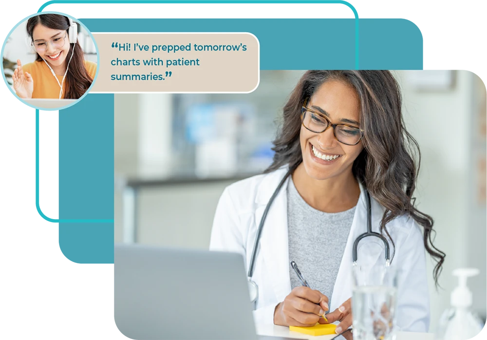 Remote assistants helping clinic staff improve patient care