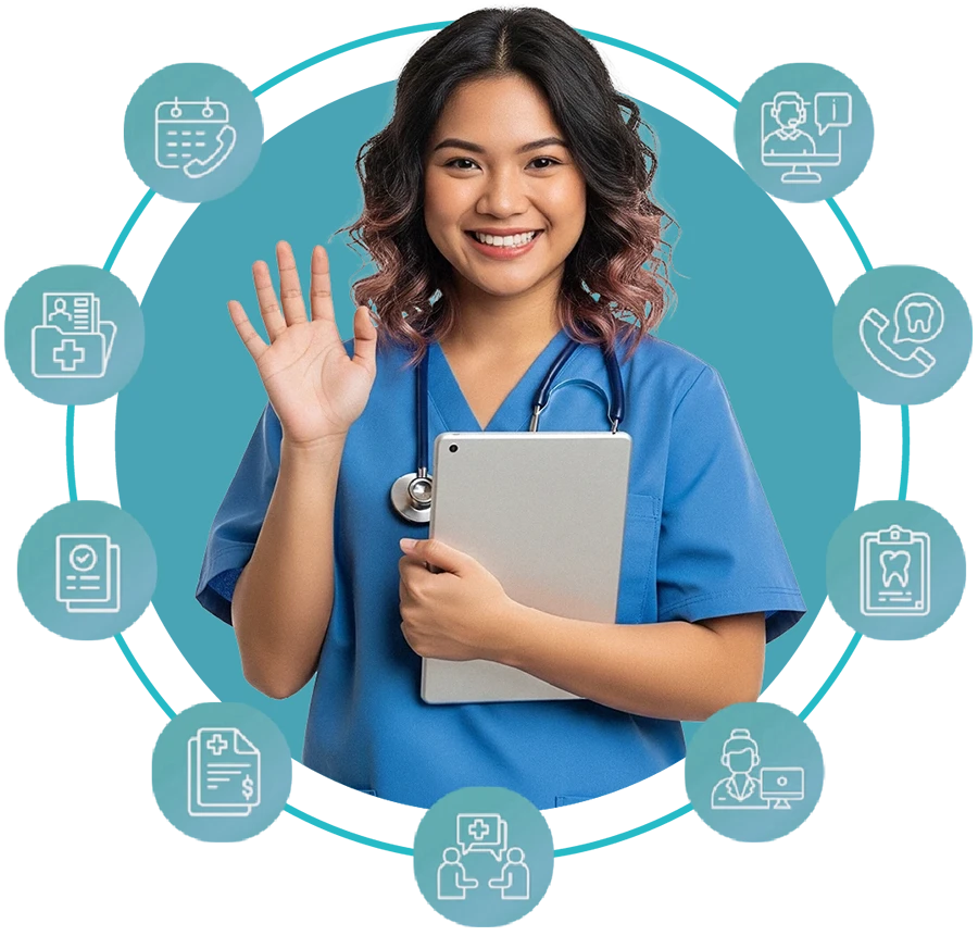 Virtual healthcare roles helping medical teams improve efficiency and patient care with HIPAA-compliant, EHR-trained assistants.